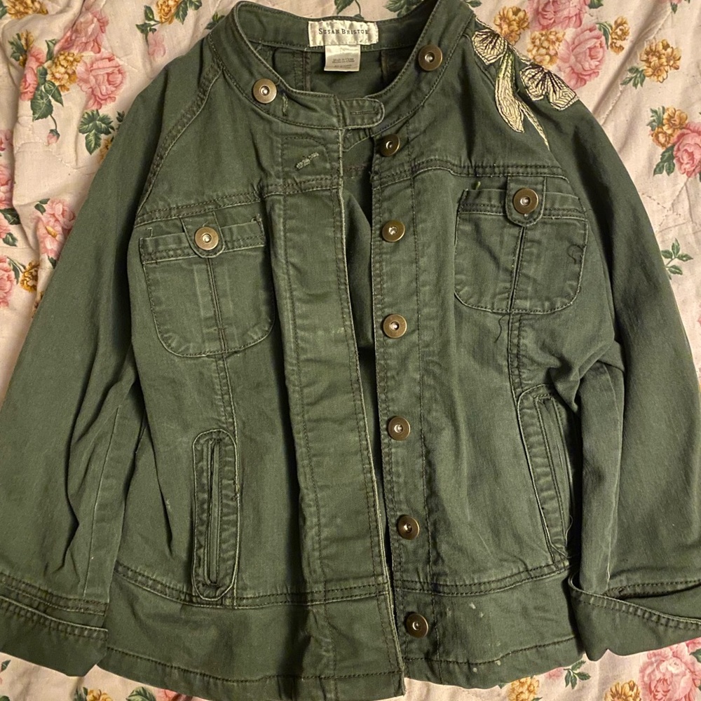 Susan Bristol Green Jean Jacket